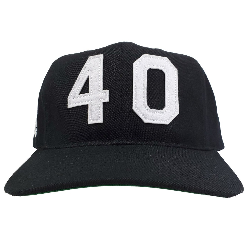 CCS 40 Mitchell & Ness Collab Snapback Hat Cap Cut Felt Logo Black Wool New